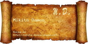 Mikits Damos névjegykártya